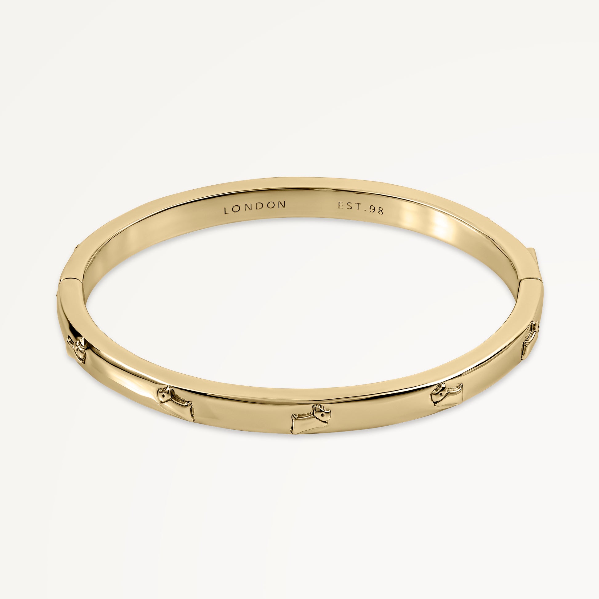 Cuba Street Etched Bangle Gold - RYJ3490S