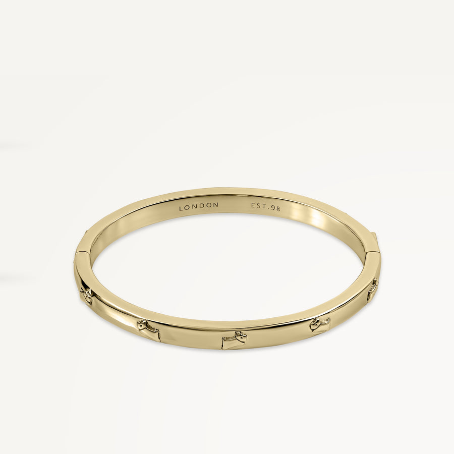 Cuba Street Etched Bangle Gold - RYJ3490S