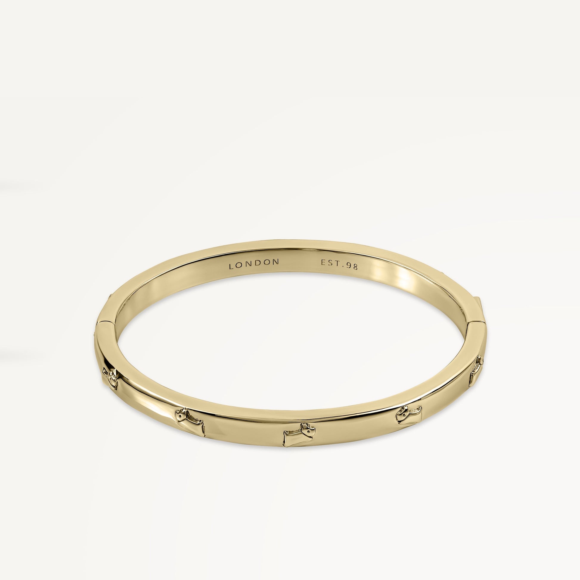 Cuba Street Etched Bangle Gold - RYJ3490S