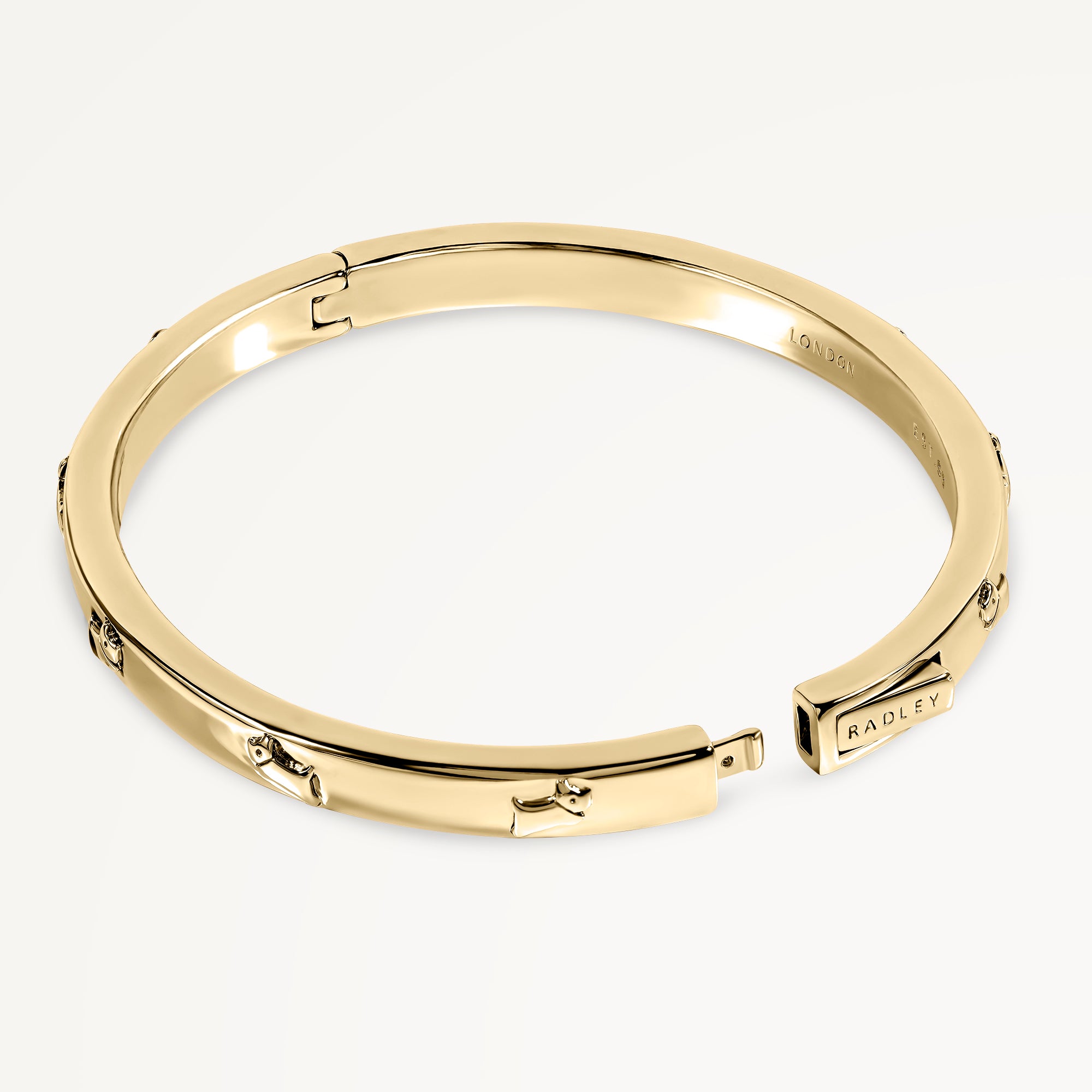 Cuba Street Etched Bangle Gold - RYJ3490S