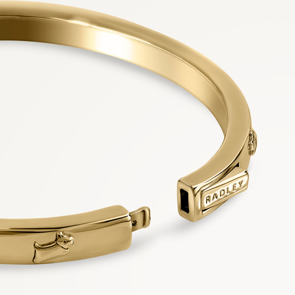 Cuba Street Etched Bangle Gold - RYJ3490S