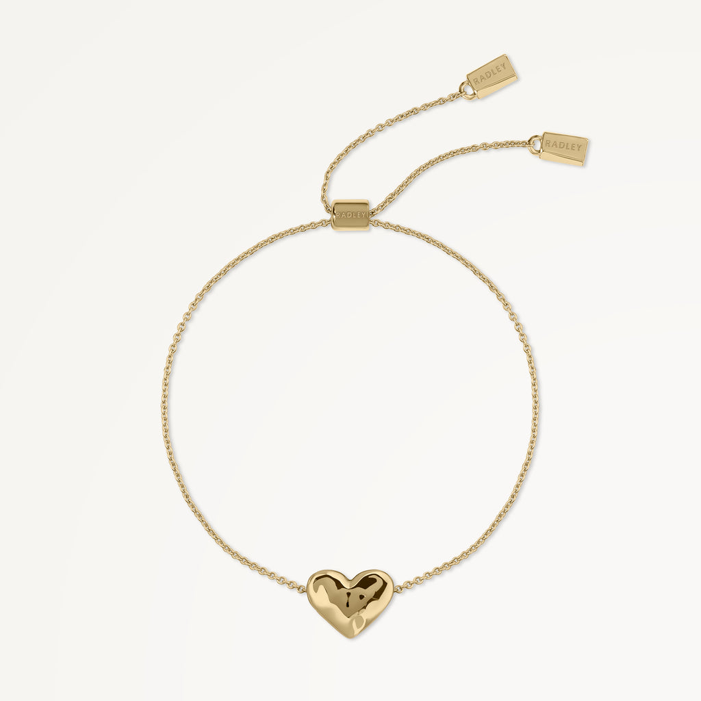 BEATON CLOSE HAMMER HEART BRACELET GOLD - RYJ3492S