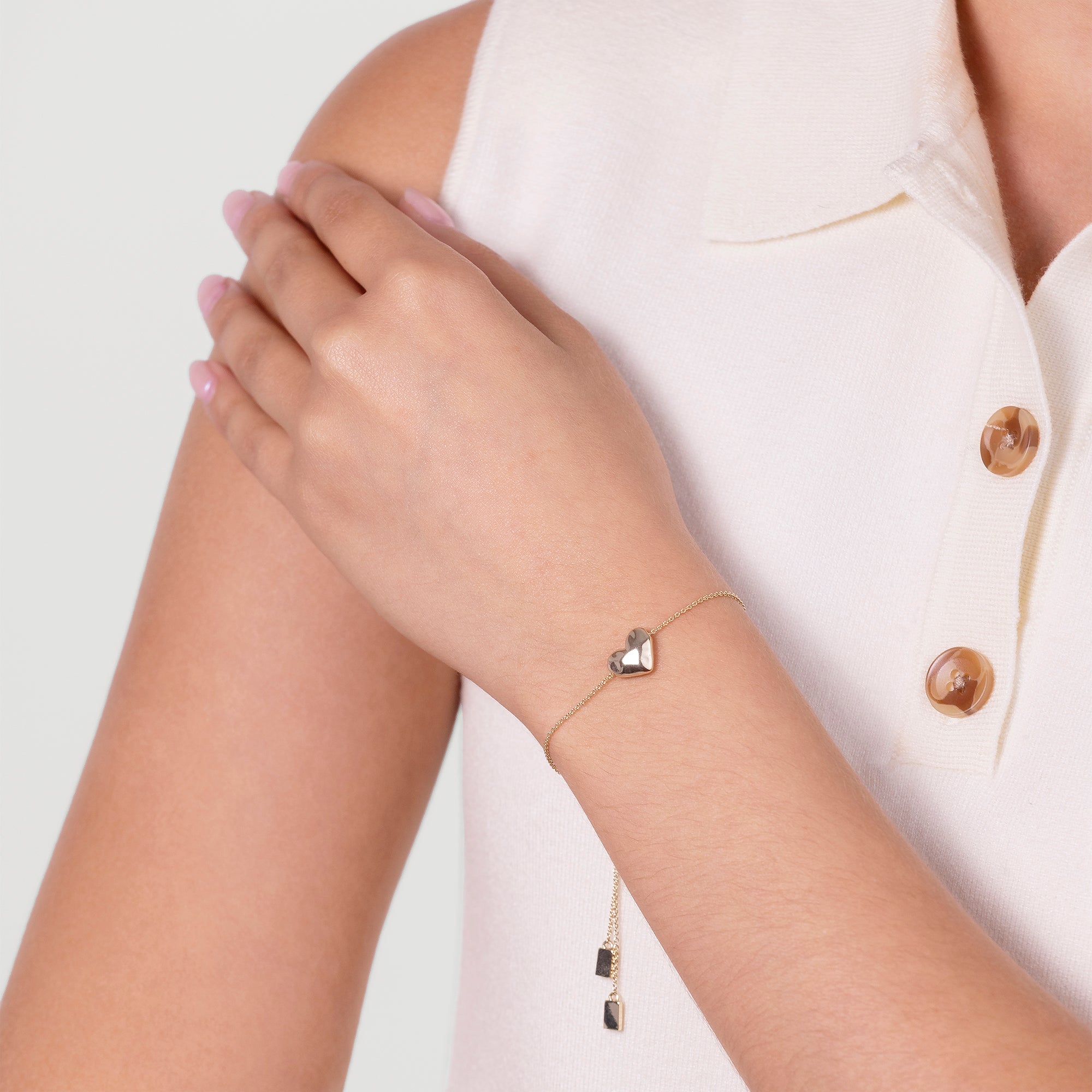 Beaton Close Hammer Heart Bracelet Gold - RYJ3492S