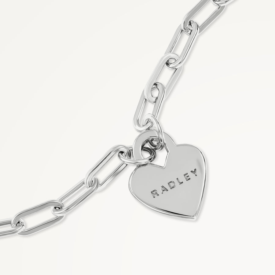 Selsey Street Heart Charm Bracelet Silver - RYJ3525S