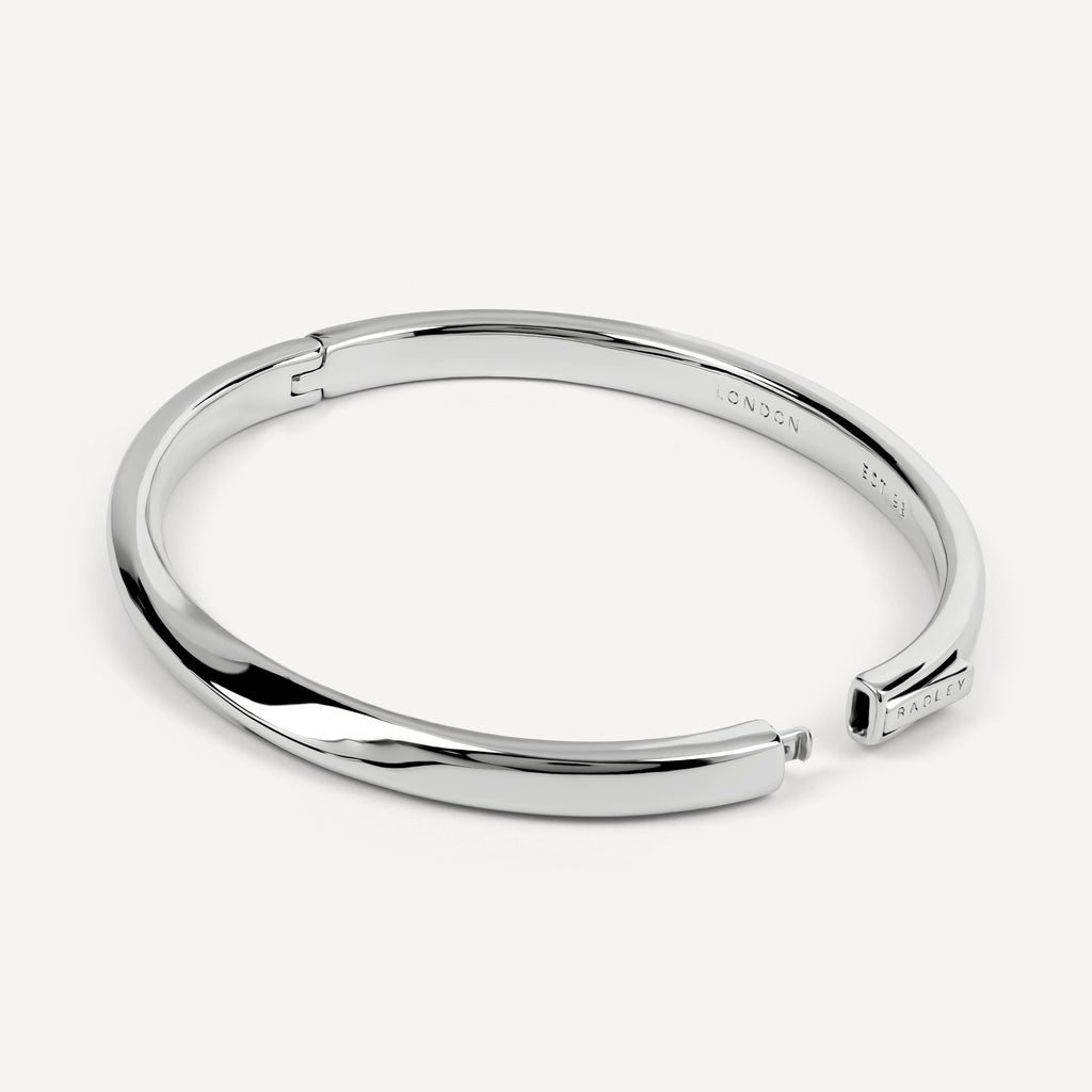 The Belsize Silver Twist Bangle Silver - RYJ3615S