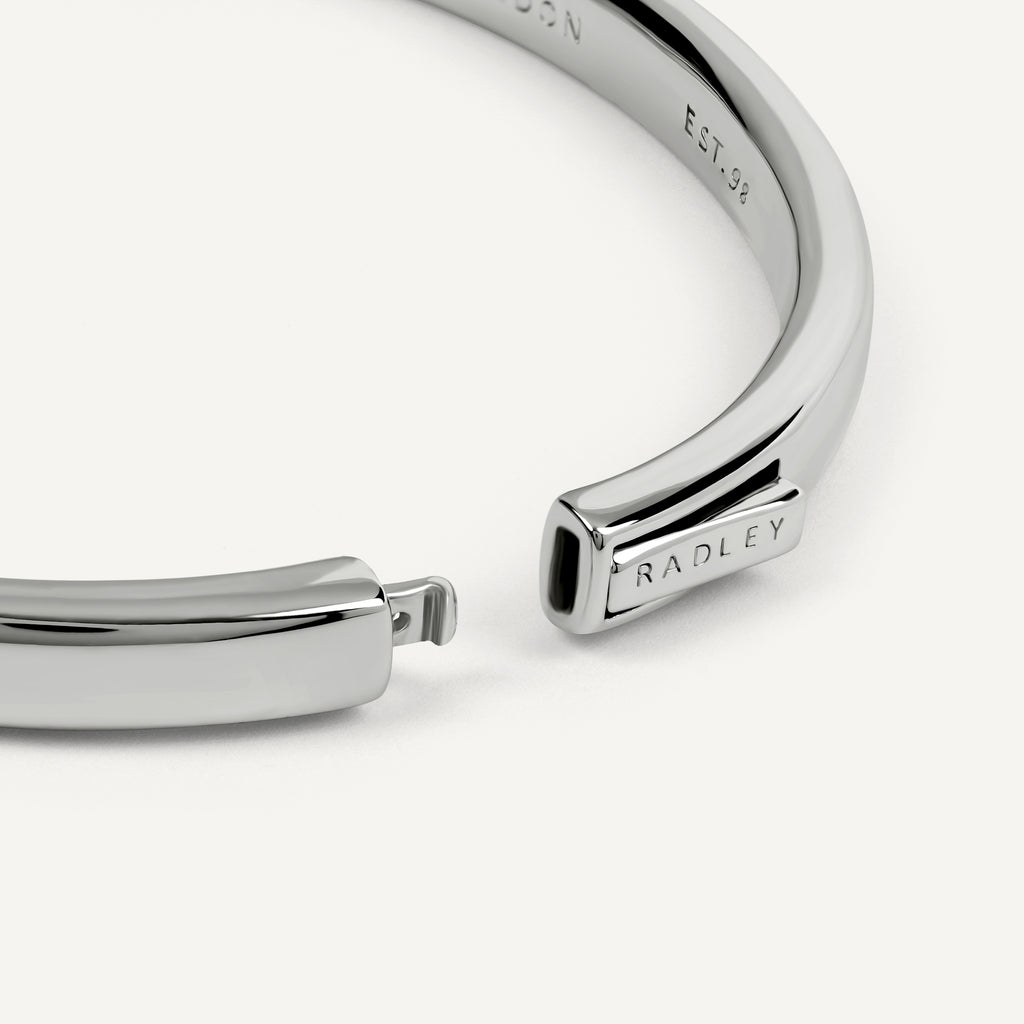 The Belsize Silver Twist Bangle Silver - RYJ3615S