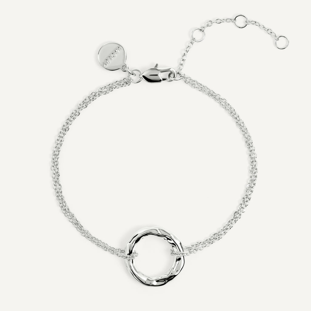 Hadley Lane Silver Plated Hammer Hoop Brac Silver - Ryj3657S