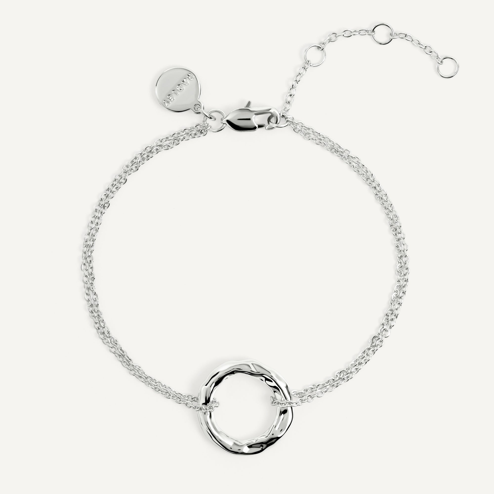 Hadley Lane Silver Plated Hammer Hoop Brac Silver - Ryj3657S