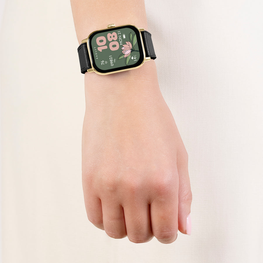 Series 56 Smartwatch With Leather Strap Black - RYS56-2186