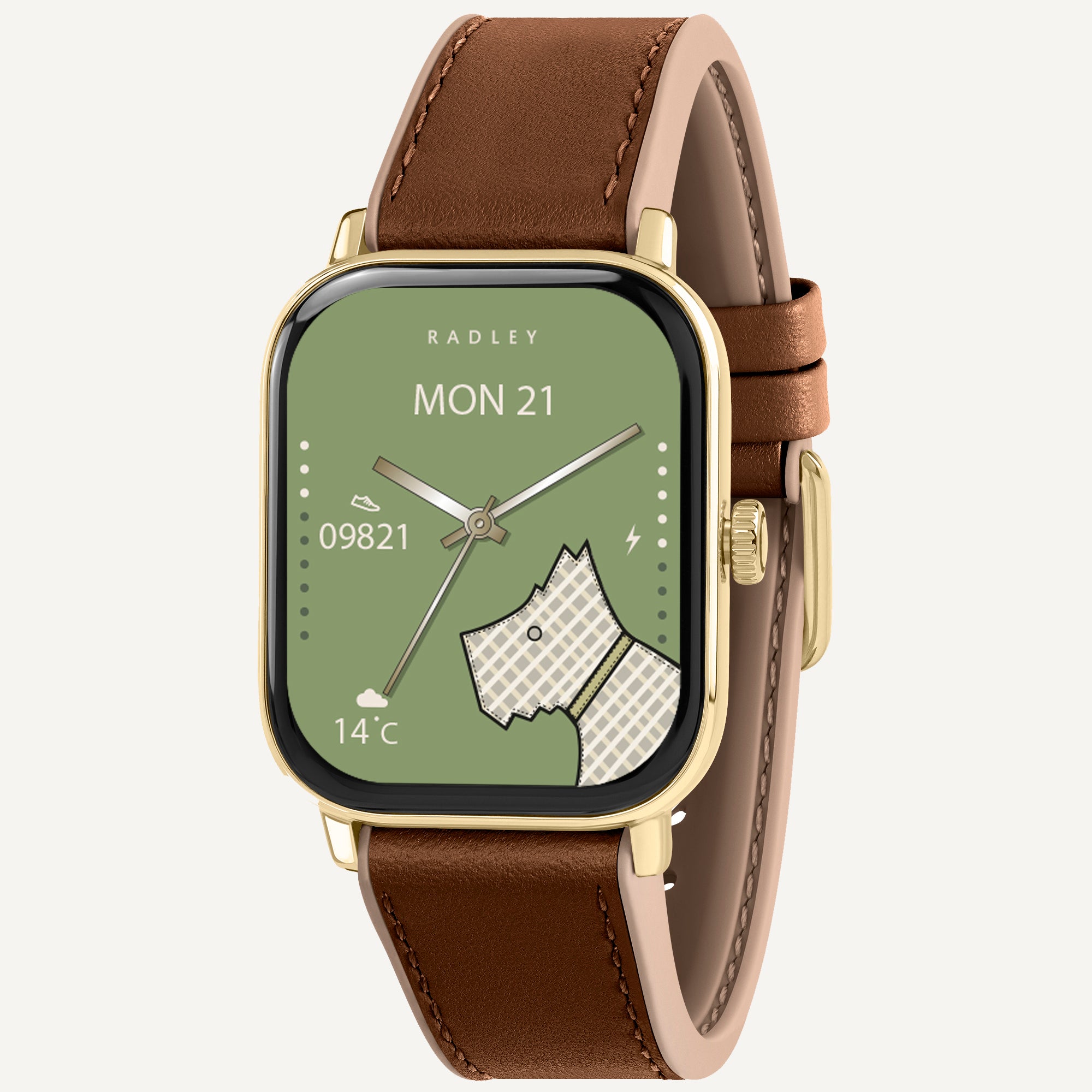 Series 56 Smart Watch With Leather Strap Cognac - RYS56-2206