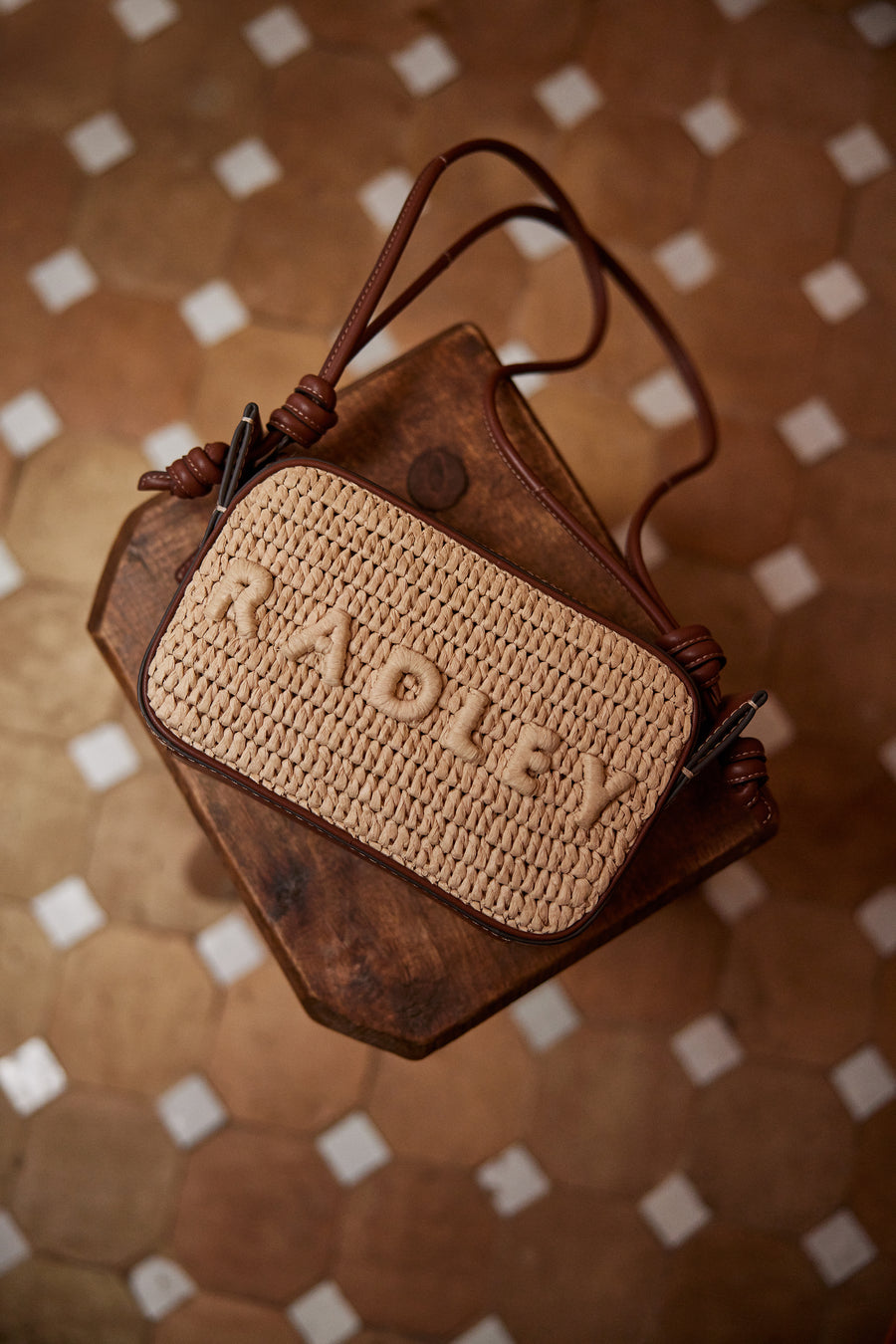 The Camden - Raffia Small Ziptop Shoulder Natural - 113486