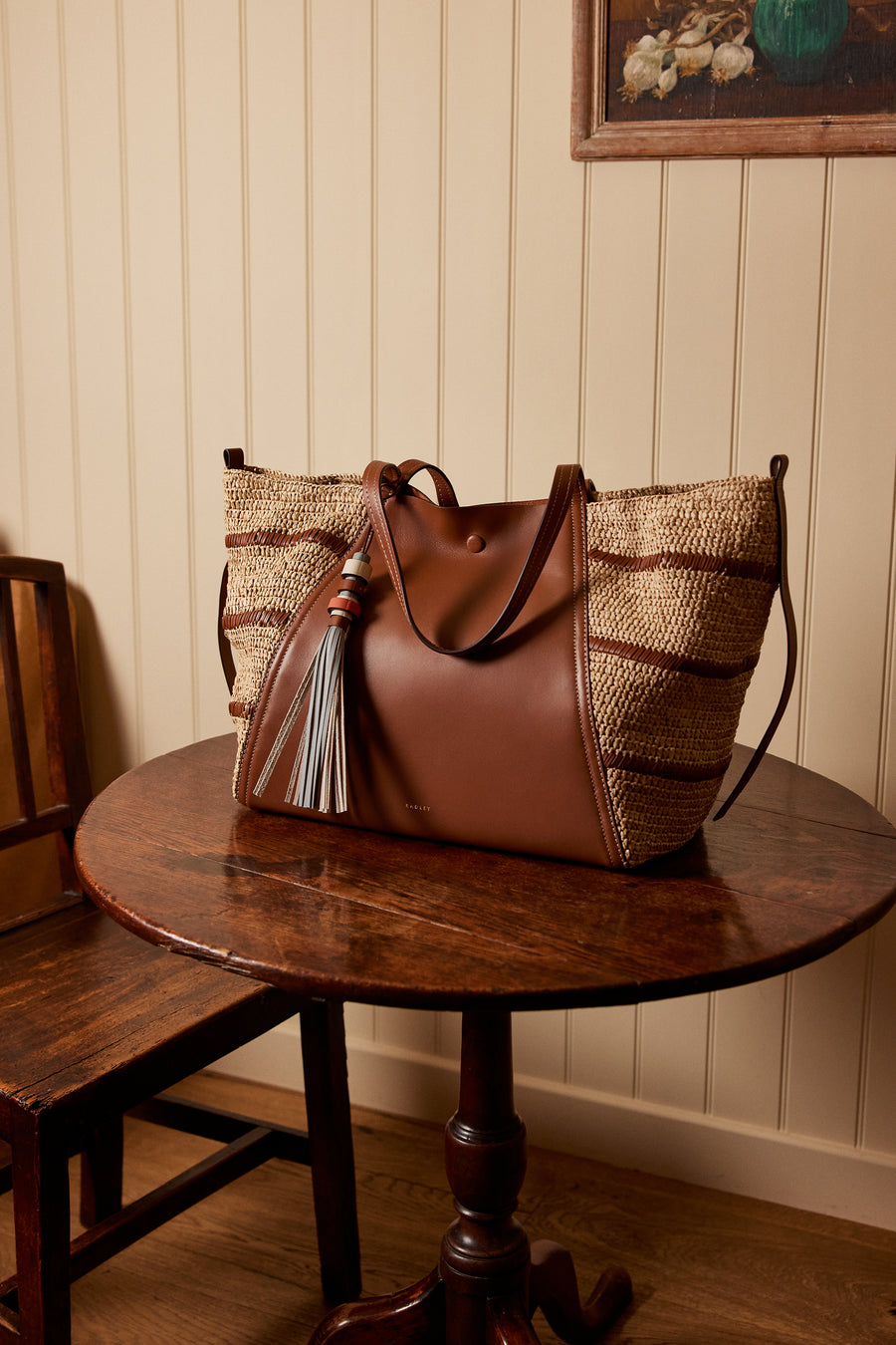 The Delphine - Raffia Extra Large Open Top Tote Natural - 113517