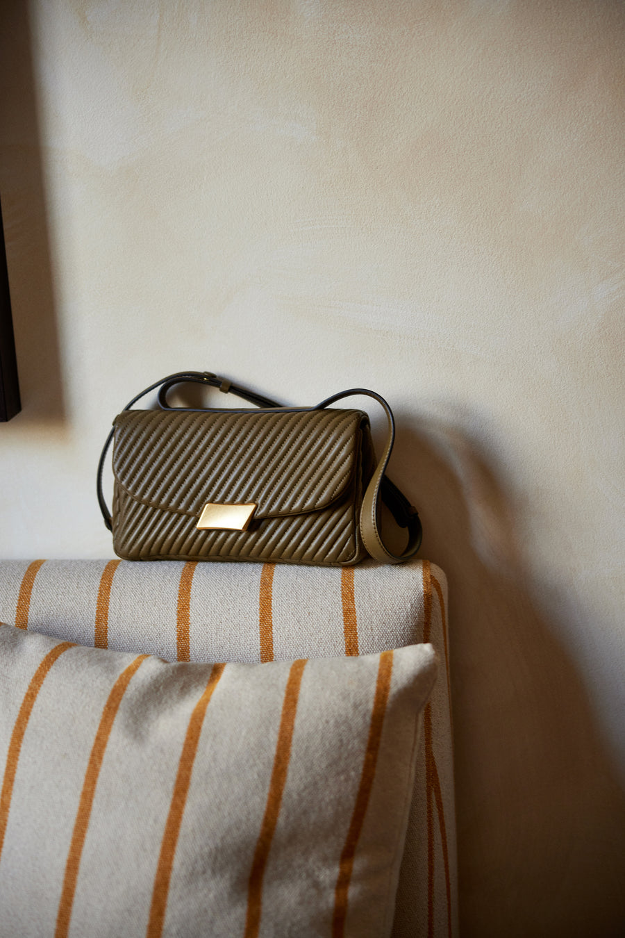 The Belsize - Quilt Medium Flapover Cross Body Acorn - 113562