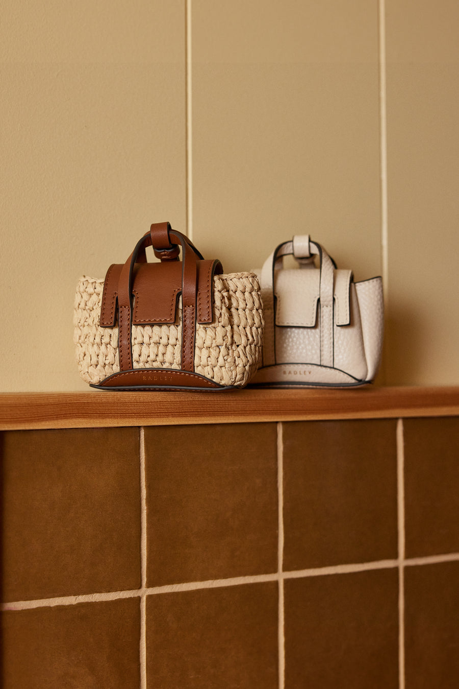 The Chancery Raffia Bag Charm Natural - 113573