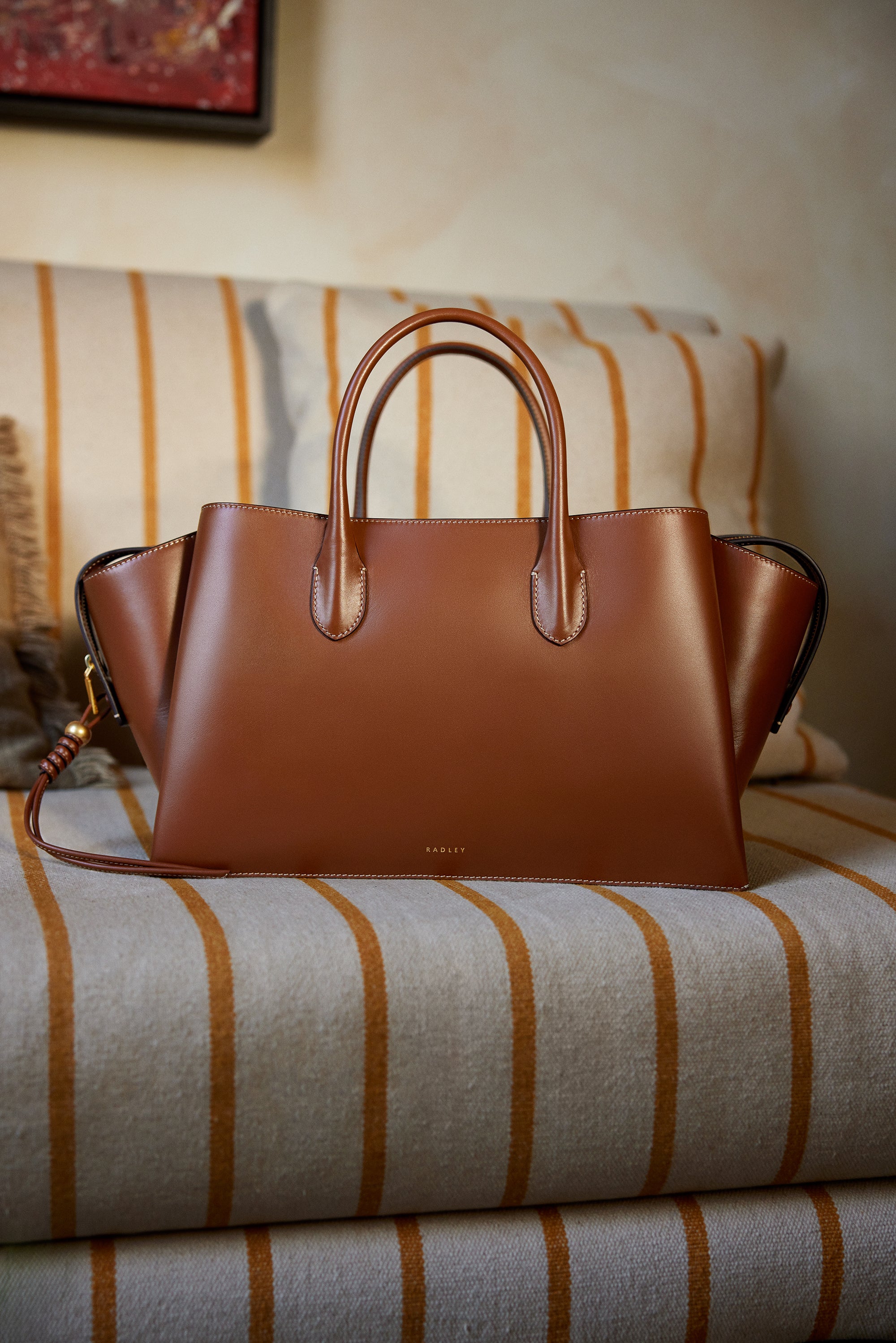 Cognac Large Ziptop Grab Bag | The Romilly SS26 | Radley London