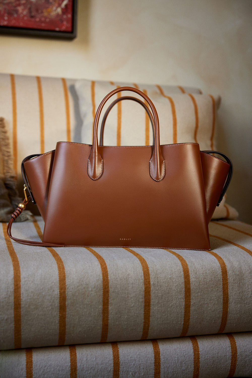 The Romilly Large Ziptop Grab Cognac - 113488