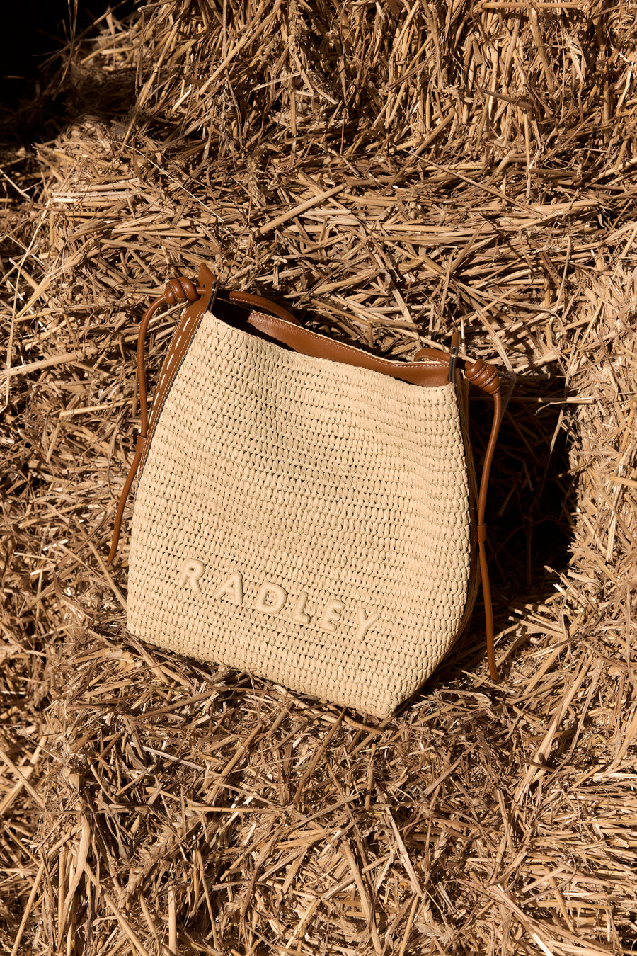 The Camden - Raffia Medium Open Top Shoulder Natural - 113487