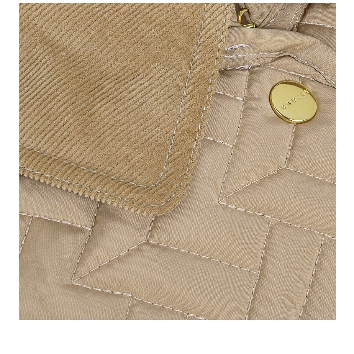 GEO QUILT SHORT SHORT LIGHTWEIGHT QUILTED COAT CAMEL