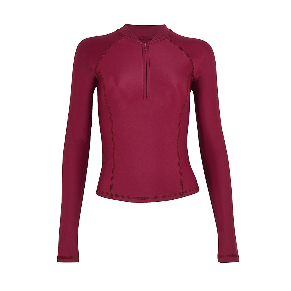 EYO HEIDI ZIP TOP MERLOT