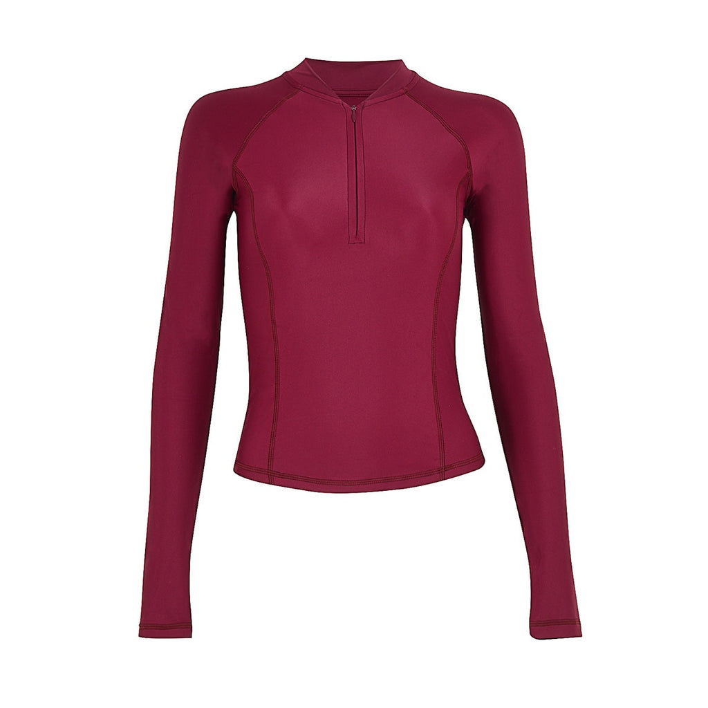 EYO HEIDI ZIP TOP MERLOT
