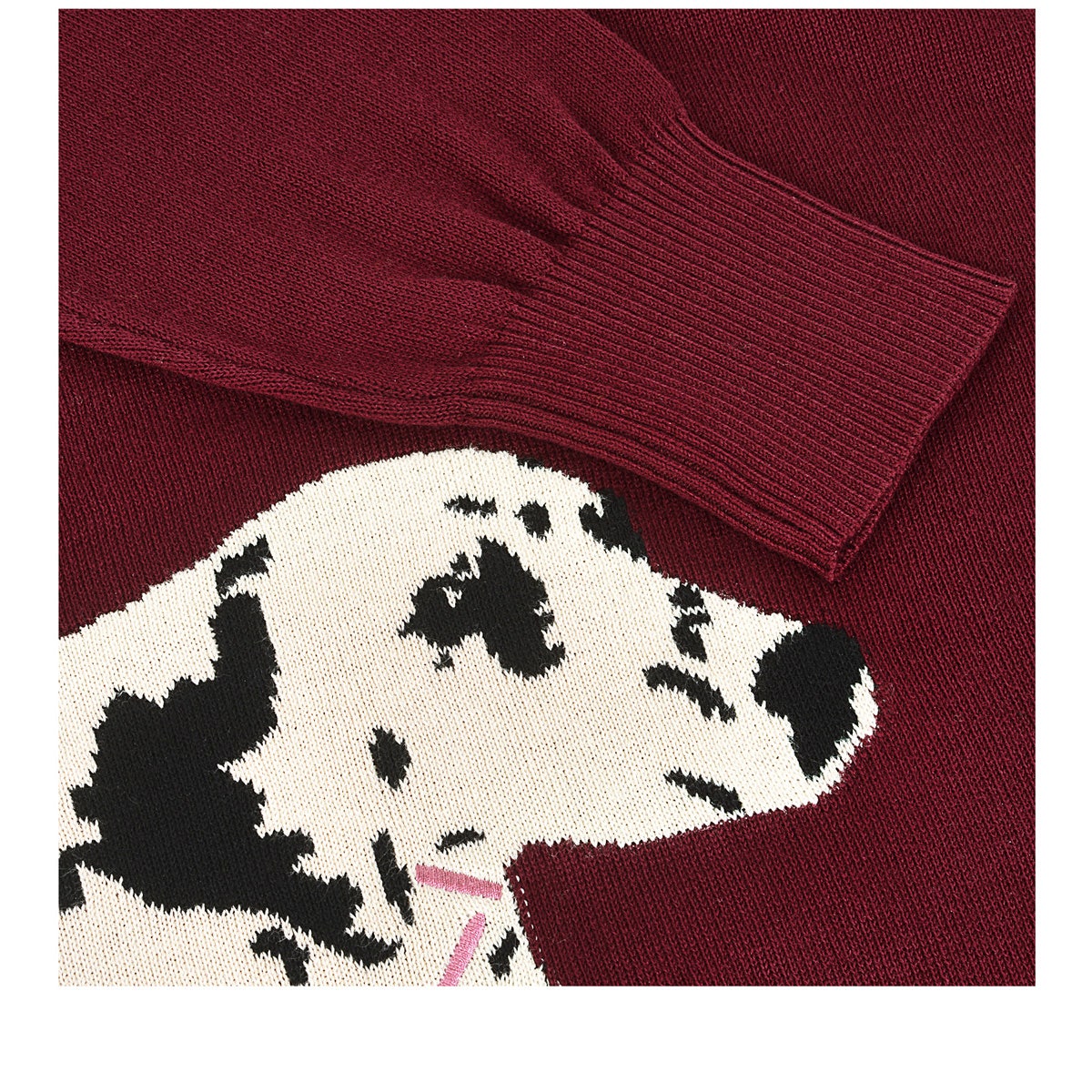 RADL DALMATIAN DOG JUMPER DARK CHERRY