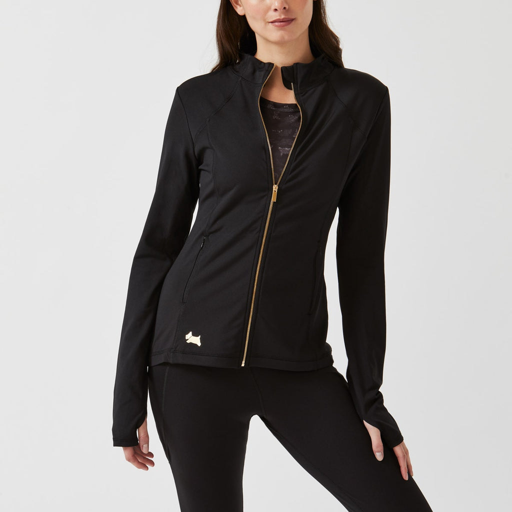 HEAD SCULPTED LONG SLEEVE ZIP UP BLACK