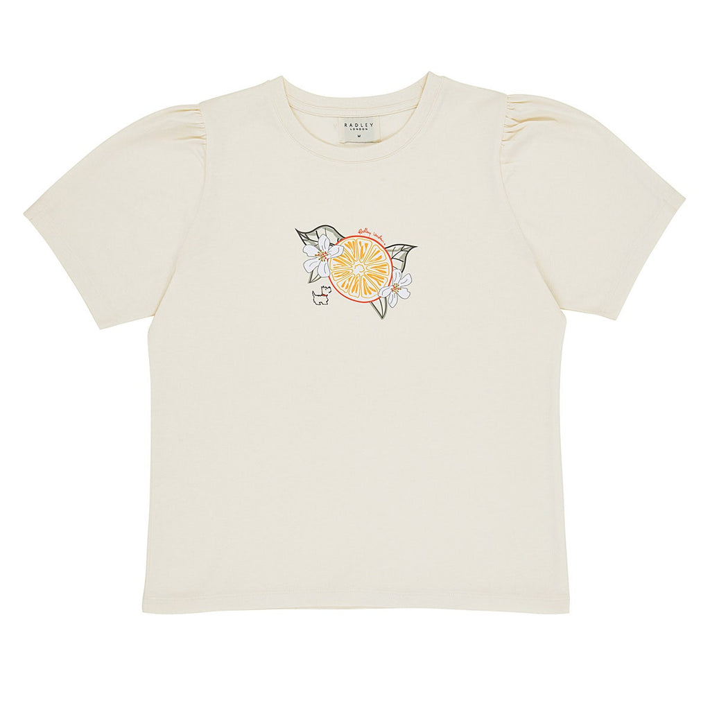 ORAN PLEAT SLEEVE T-SHIRT CREAM