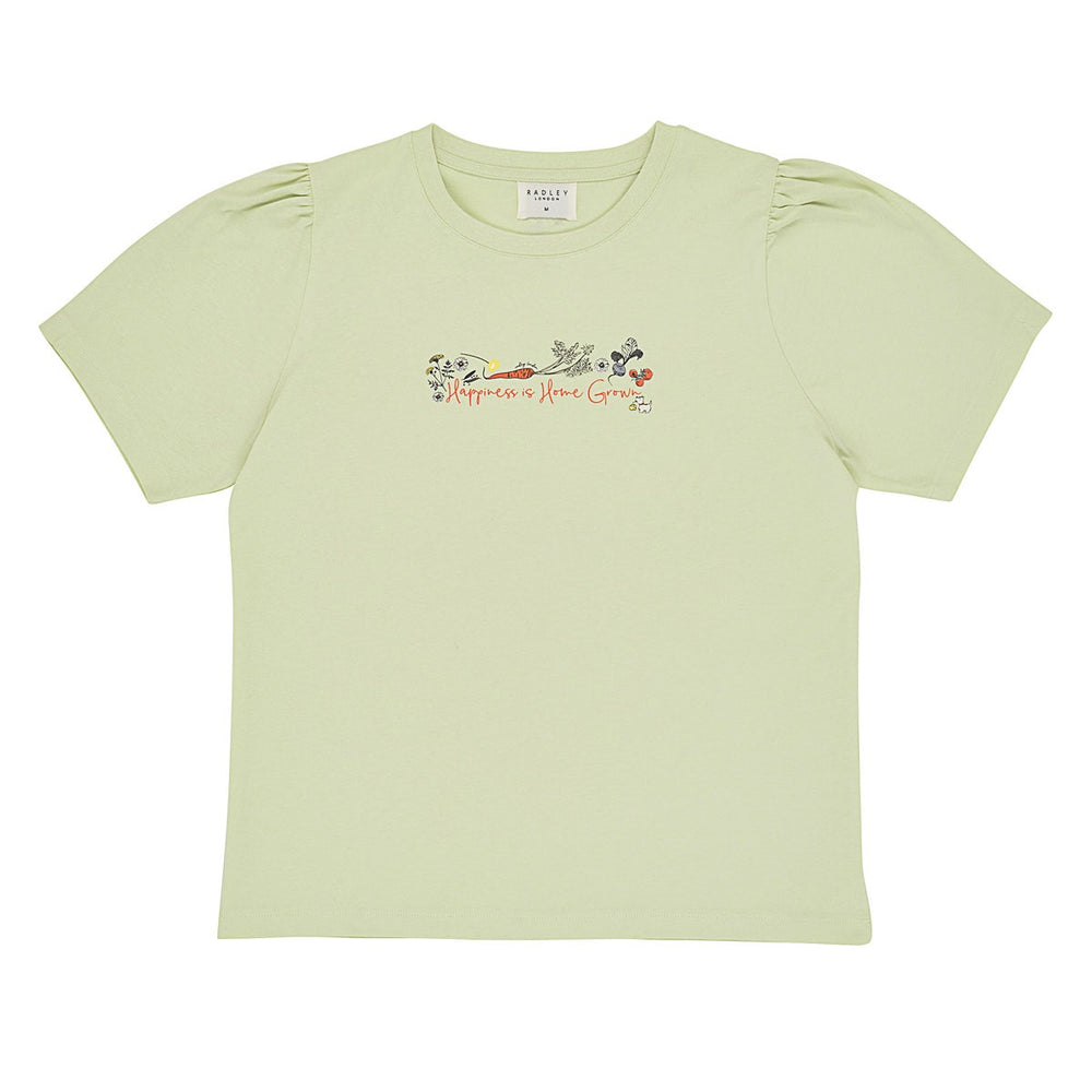 FIVE A DAY PLEAT SLEEVE T-SHIRT GREEN