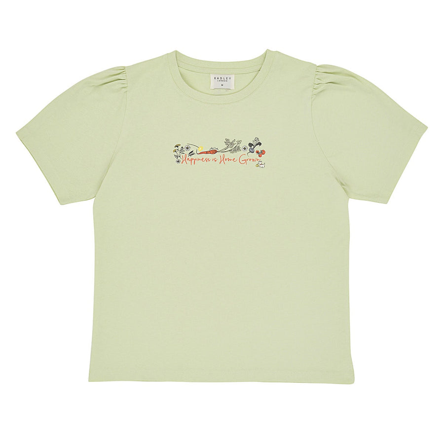 FIVE A DAY PLEAT SLEEVE T-SHIRT GREEN