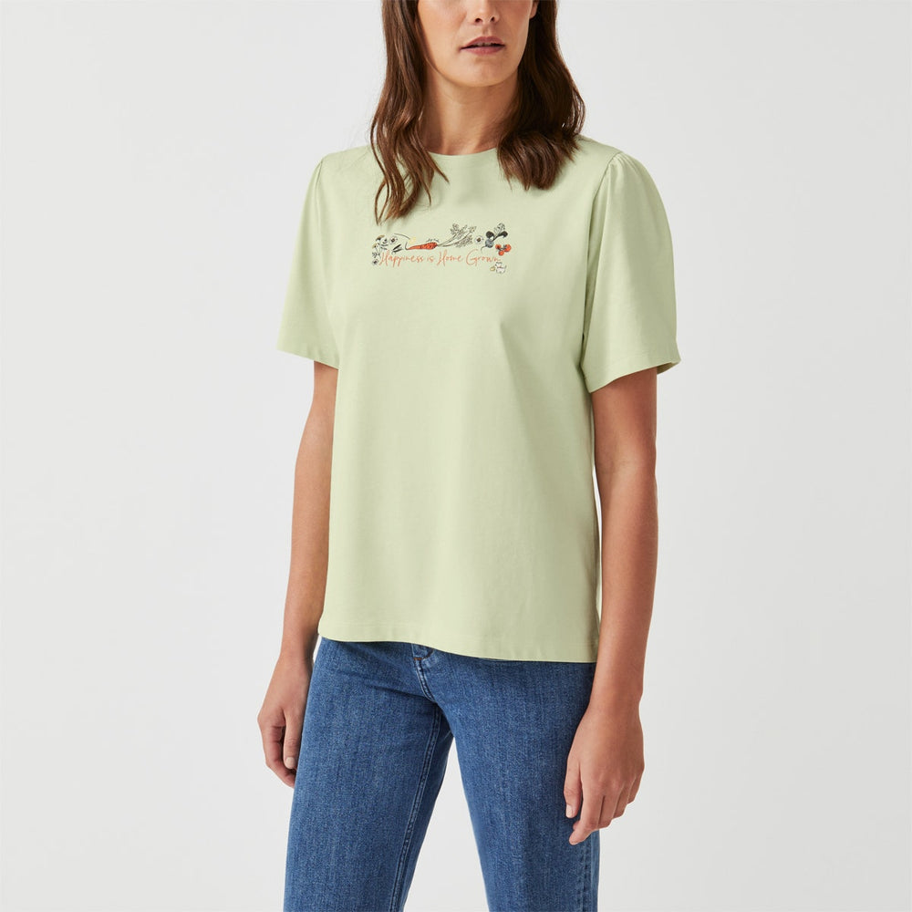 FIVE A DAY PLEAT SLEEVE T-SHIRT GREEN