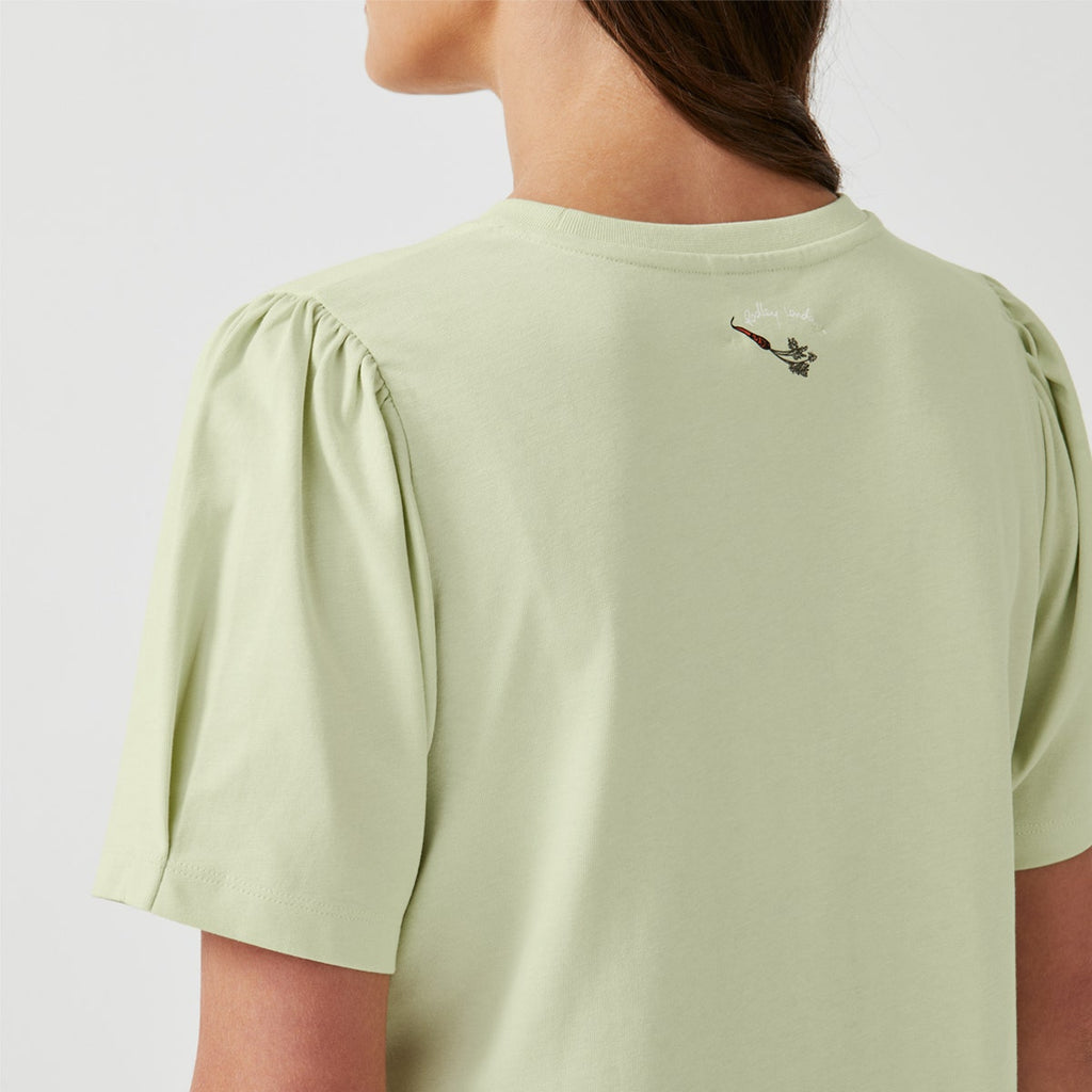 FIVE A DAY PLEAT SLEEVE T-SHIRT GREEN