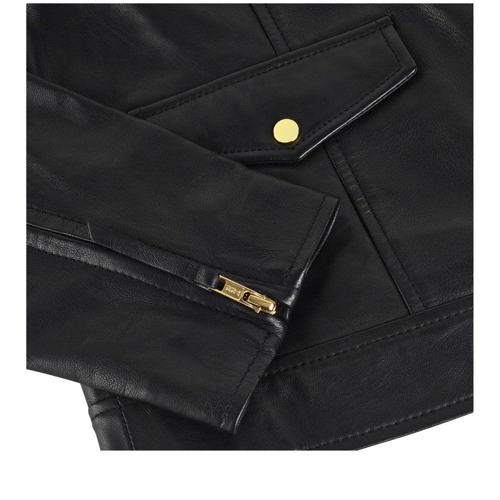 DUKES PLACE LEATHER BIKER BLACK
