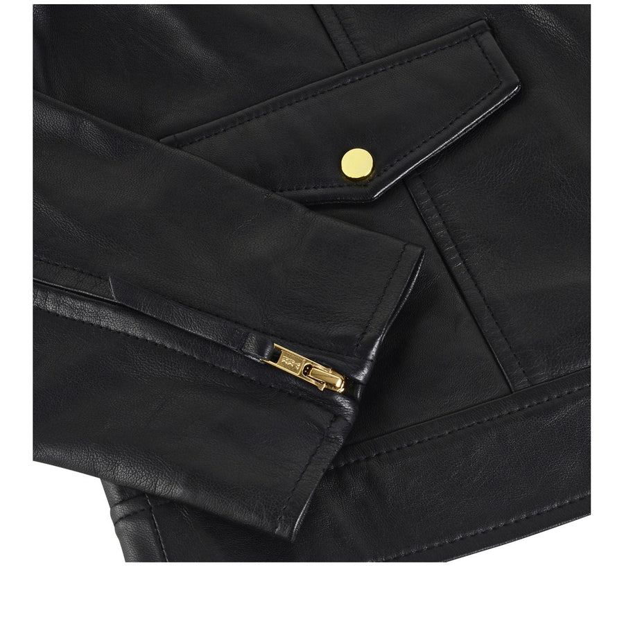 DUKES PLACE LEATHER BIKER BLACK