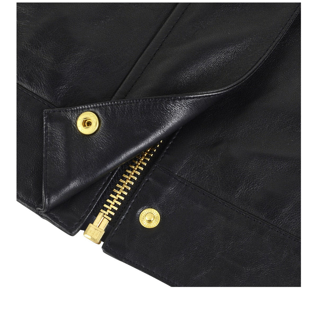 BAYLIS ROAD LEATHER BOMBER BLACK