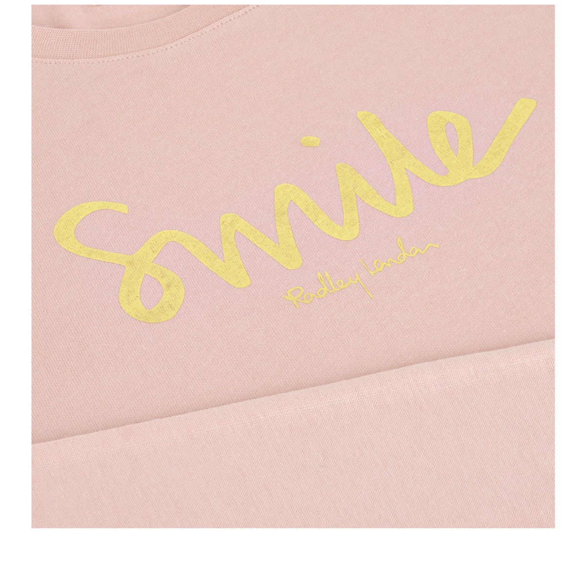 SMILE PLEAT SLEEVE T-SHIRT PINK