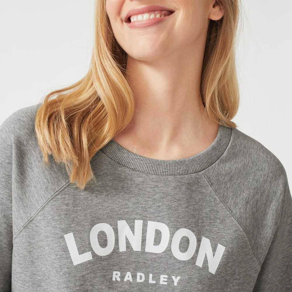 RADLEY LONDON PRINTED SWEATSHIRT GREY MARL