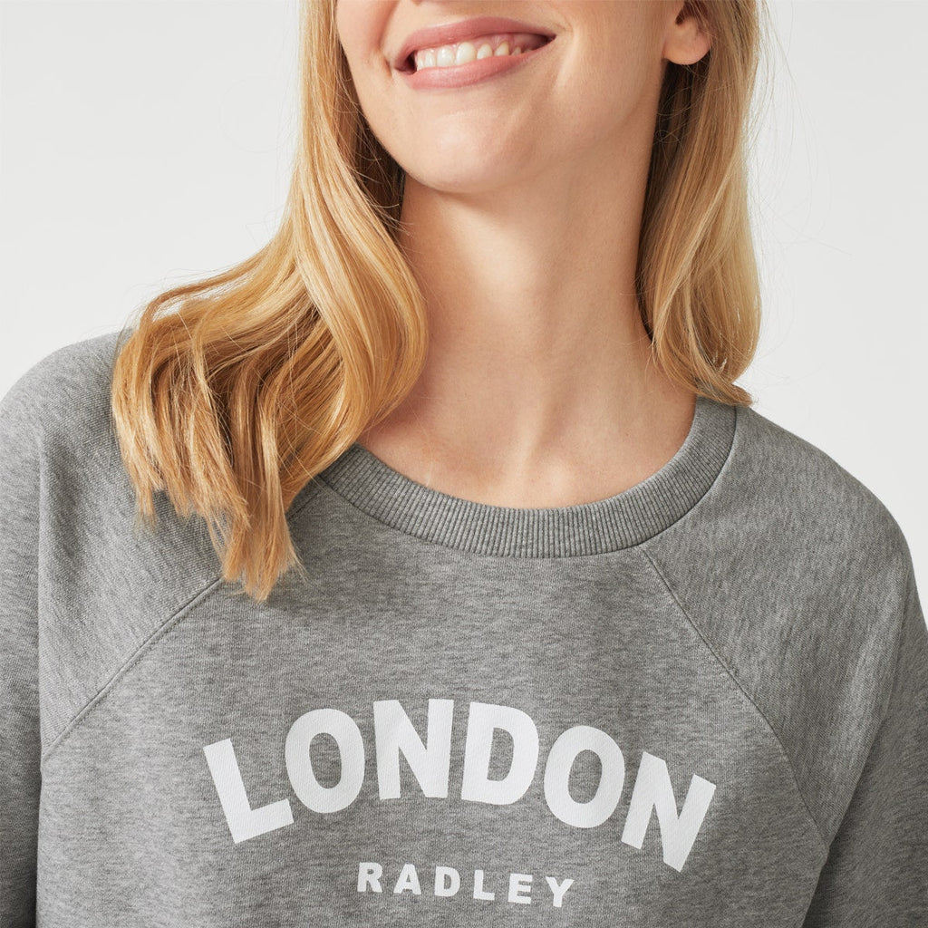 RADLEY LONDON PRINTED SWEATSHIRT GREY MARL