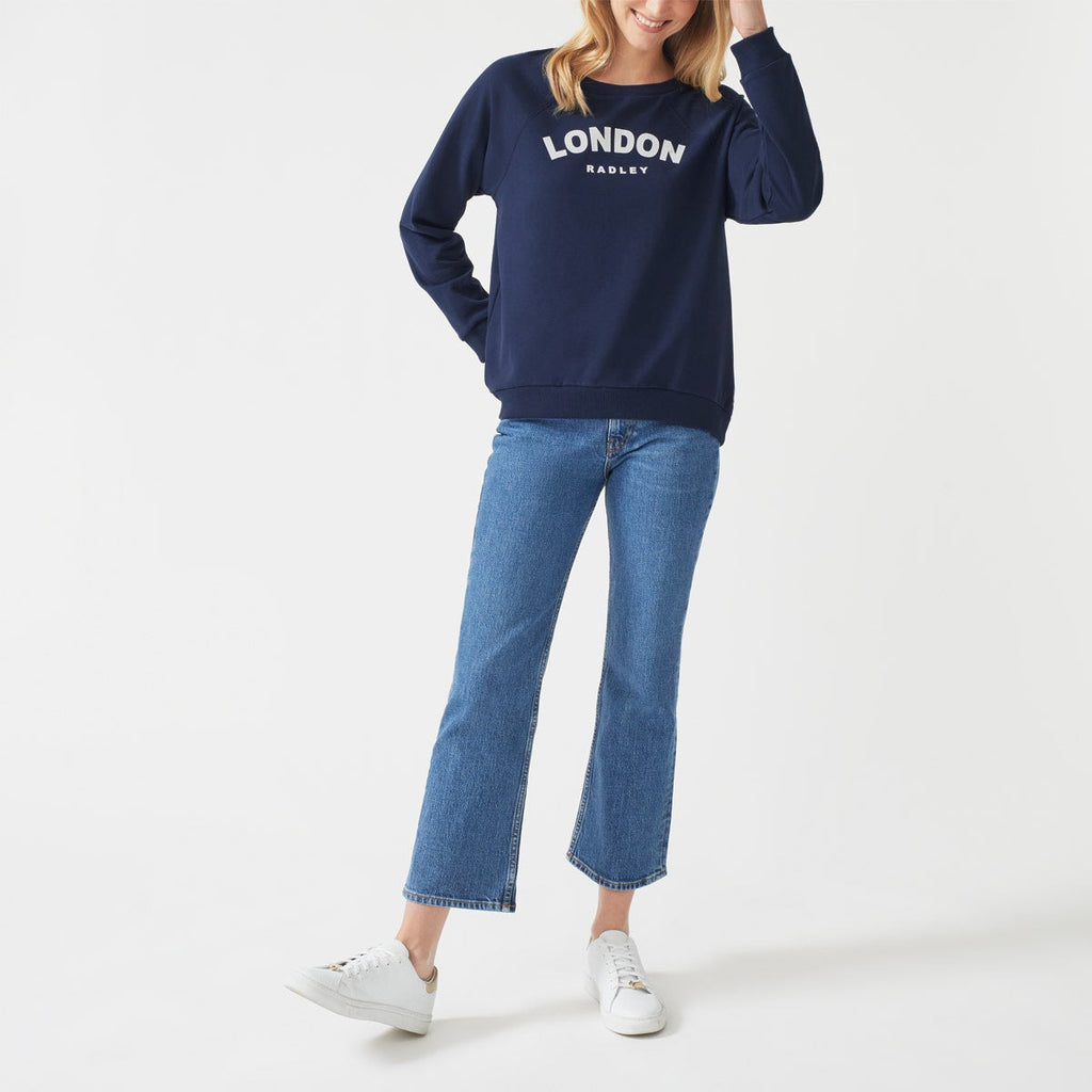 RADLEY LONDON PRINTED SWEATSHIRT NAVY