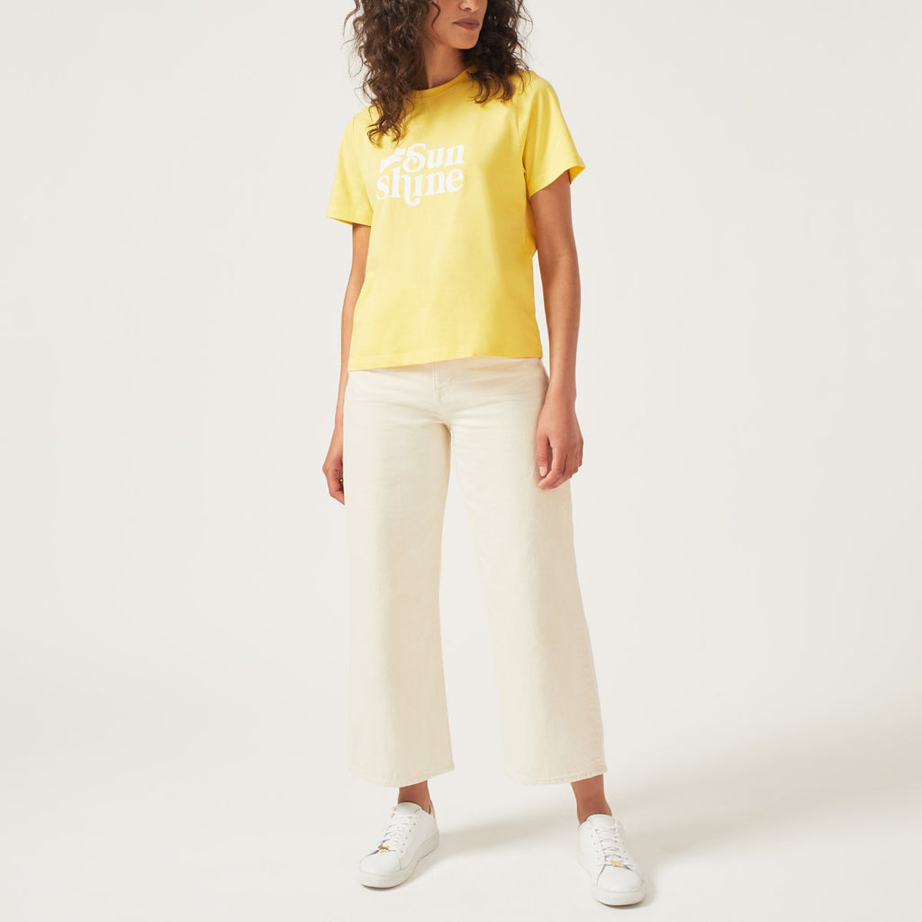 SUNSHINE SEEKER GRAPHIC BOXY T-SHIRT MIMOSA