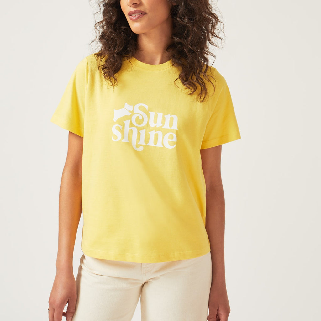 SUNSHINE SEEKER GRAPHIC BOXY T-SHIRT MIMOSA