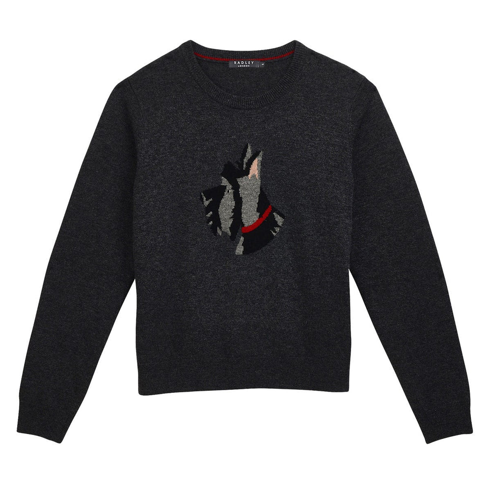 RADLEY DOG INTARSIA JUMPER CHARCOAL