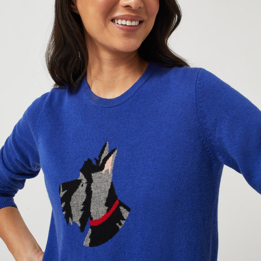 RADLEY DOG INTARSIA JUMPER ROYAL BLUE