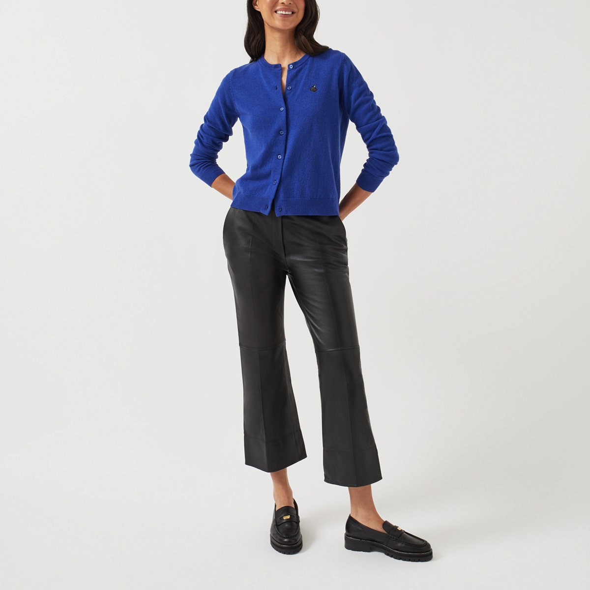 RADLEY DOG EMBROIDERED CARDIGAN ROYAL BLUE