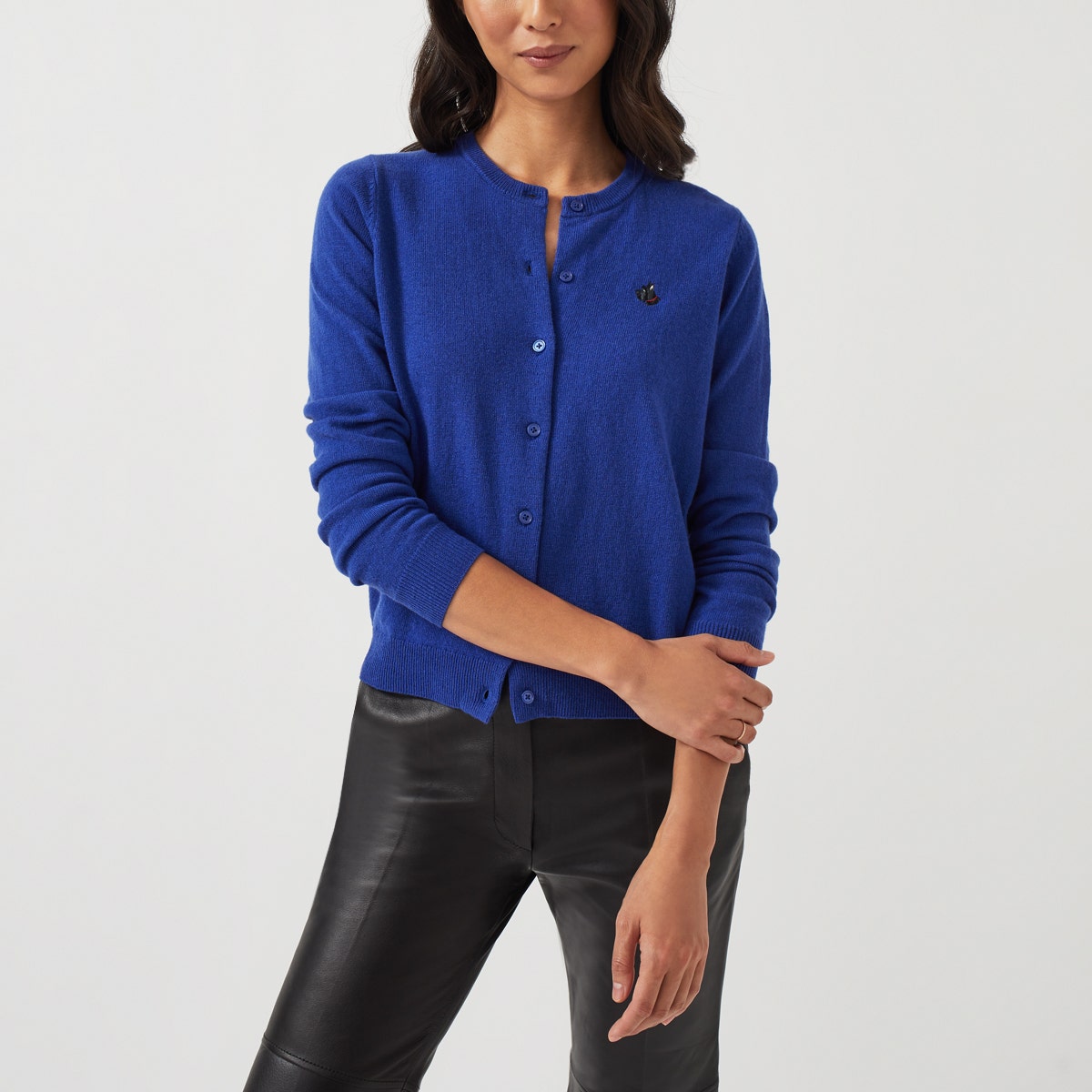 RADLEY DOG EMBROIDERED CARDIGAN ROYAL BLUE