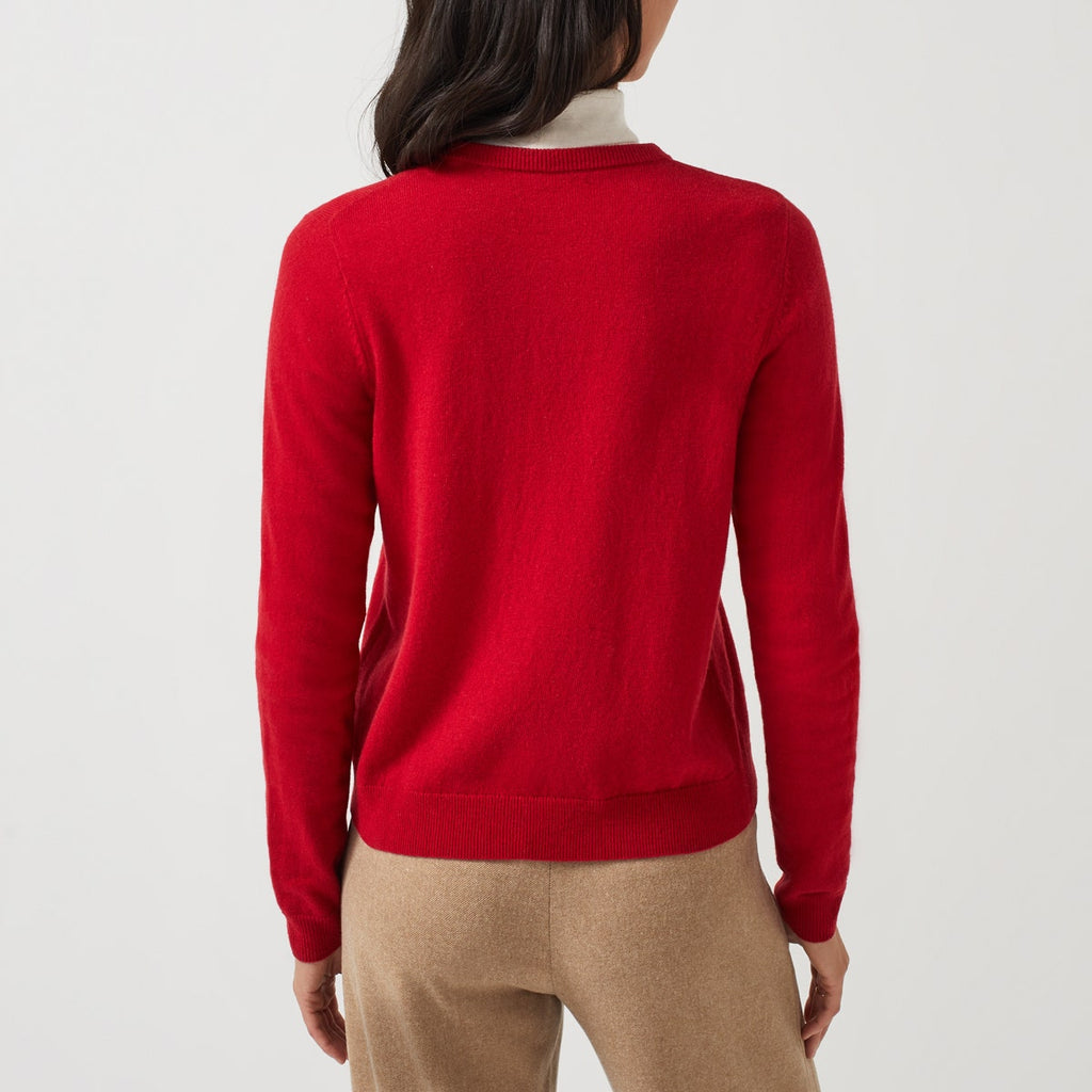 RADLEY DOG EMBROIDERED CARDIGAN CRIMSON