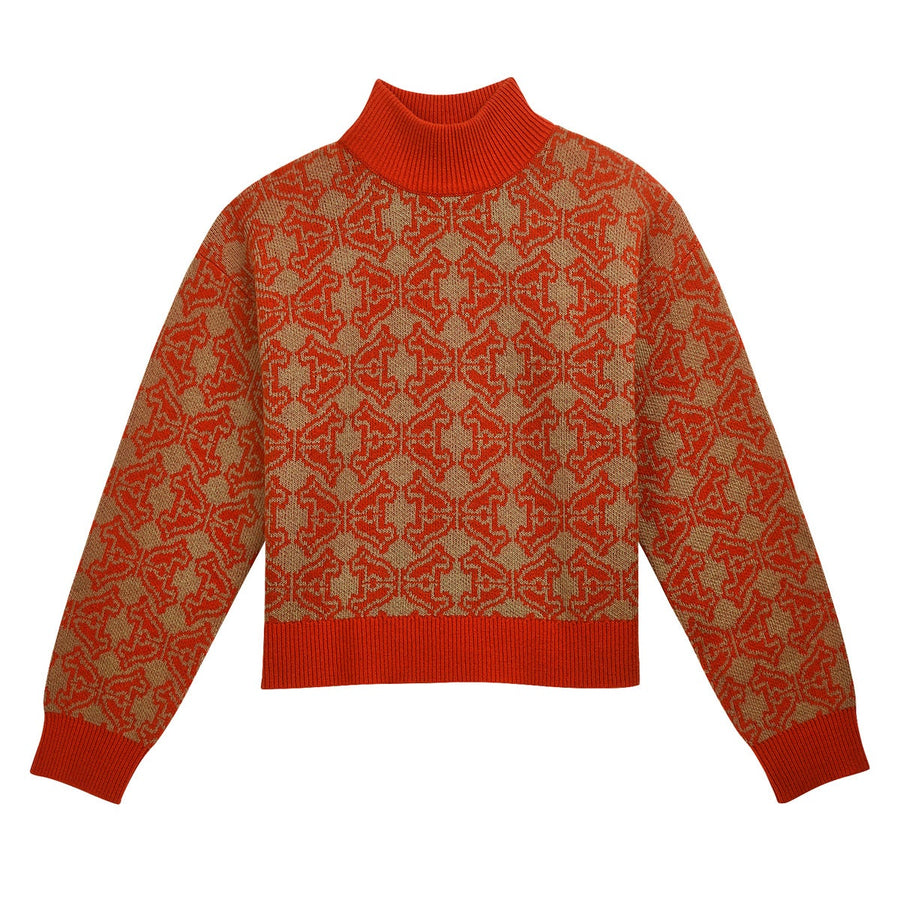 HEIRLOOM JACQUARD JUMPER ORANGE