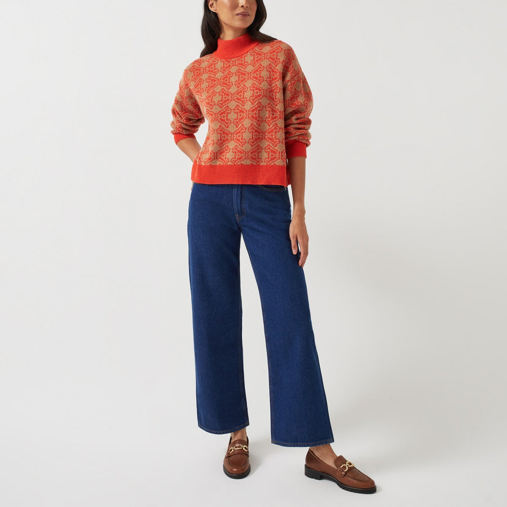 HEIRLOOM JACQUARD JUMPER ORANGE