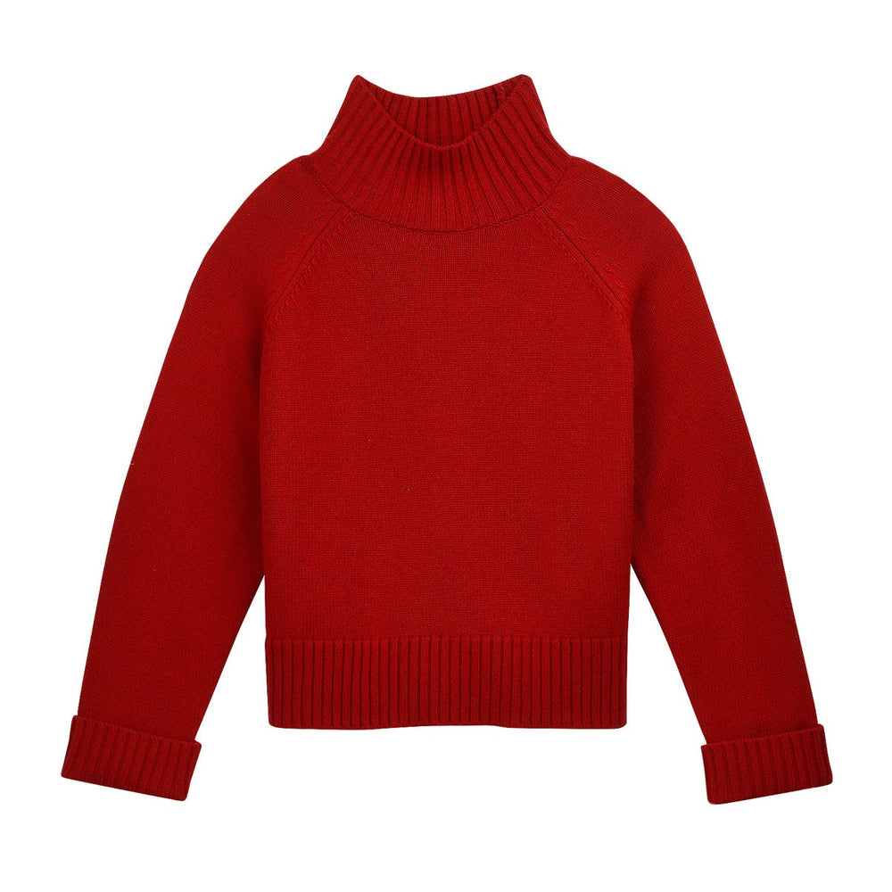 BAYLIS ROAD RAGLAN BOXY JUMPER CRIMSON