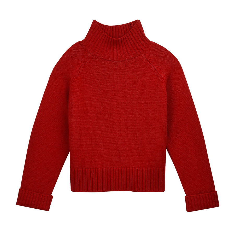 BAYLIS ROAD RAGLAN BOXY JUMPER CRIMSON