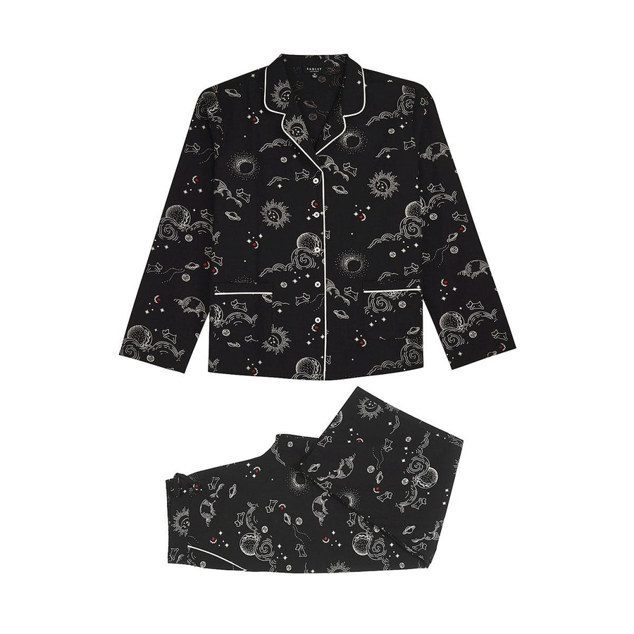 COSMIC DOG LONG PYJAMA SET BLACK